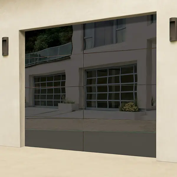 frameless aluminum glass garage doors